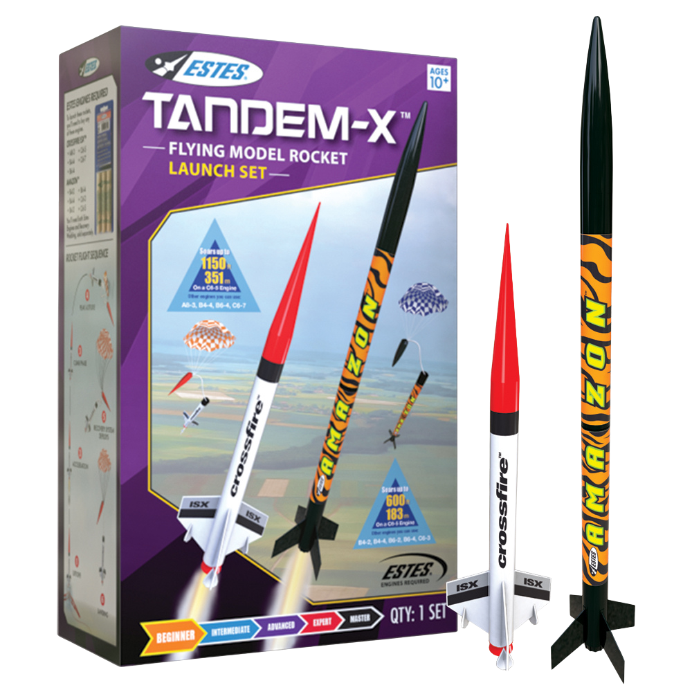 Estes Tandem-X Model Rocket Launch Set for Beginners