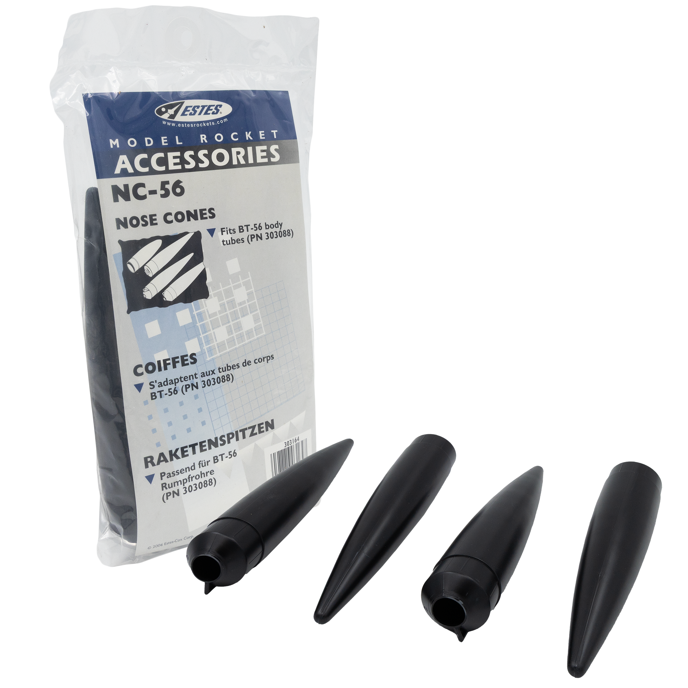 NC-56 Model Rocket Nose Cone 4 Pack
