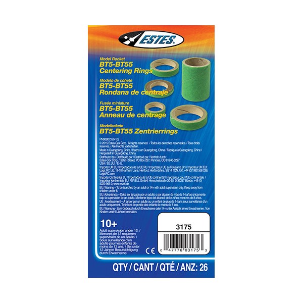 BT5 - BT55 Centering Rings for Building Model Rockets