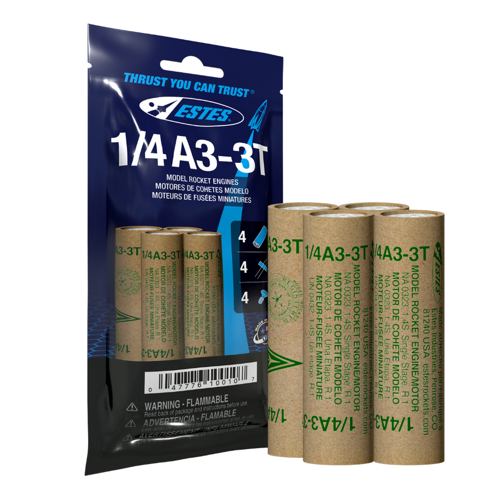 1/4A3-3T Mini Model Rocket Engines - 4 Pack | Estes Rockets