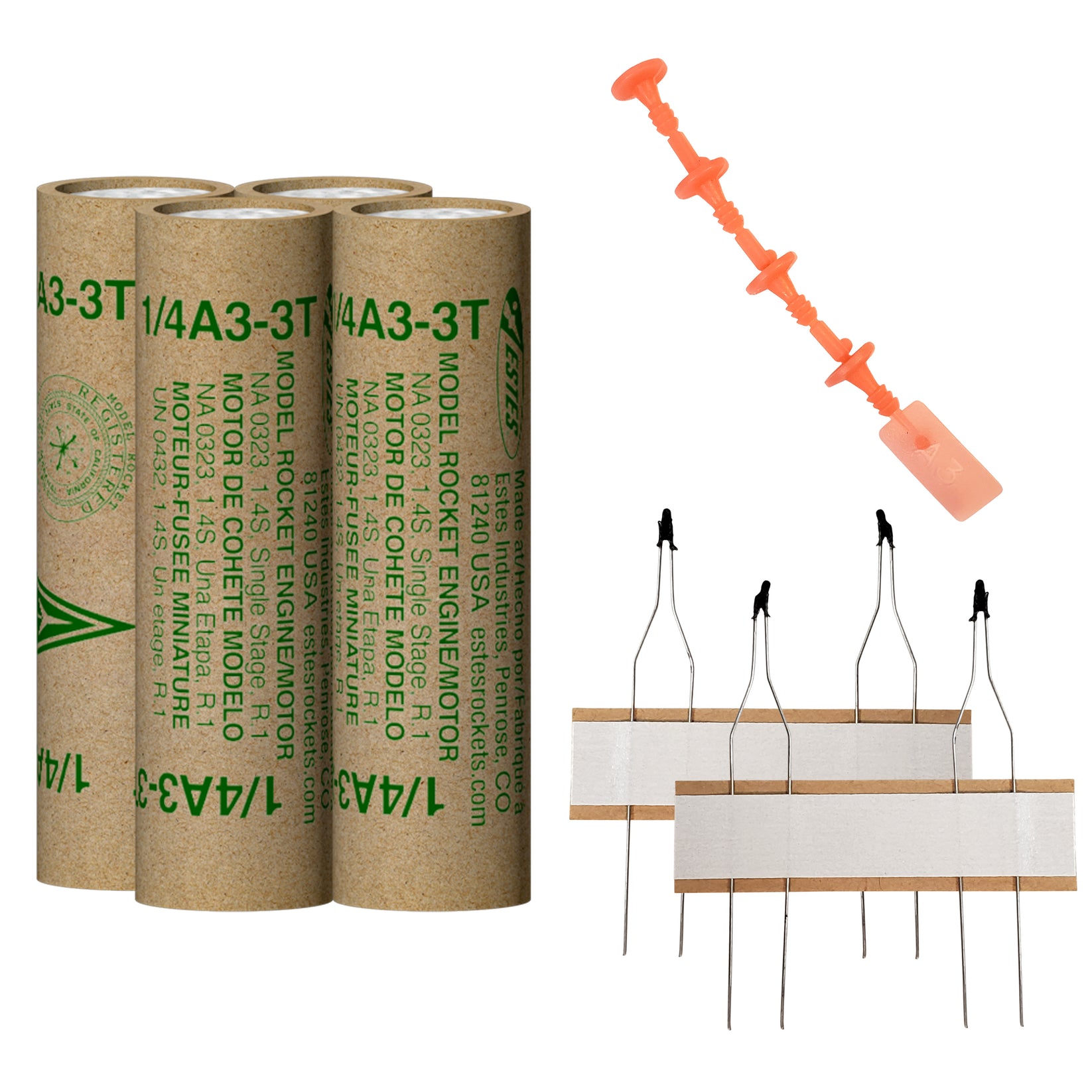 1/4A3-3T Mini Model Rocket Engines - 4 Pack | Estes Rockets