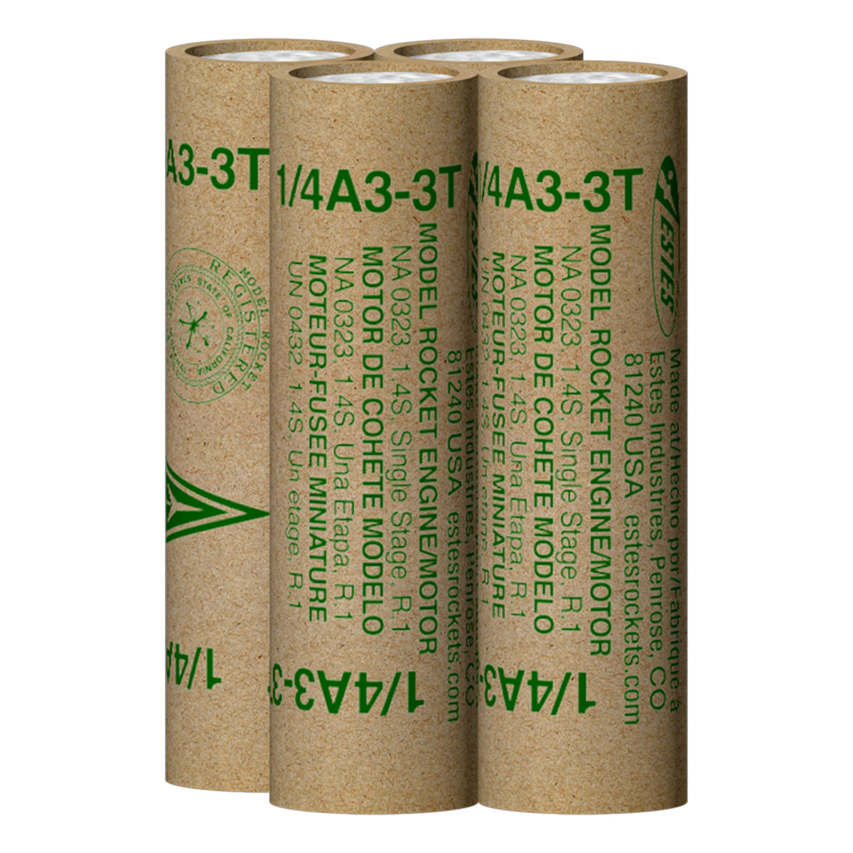 1/4A3-3T Mini Model Rocket Engines - 4 Pack | Estes Rockets