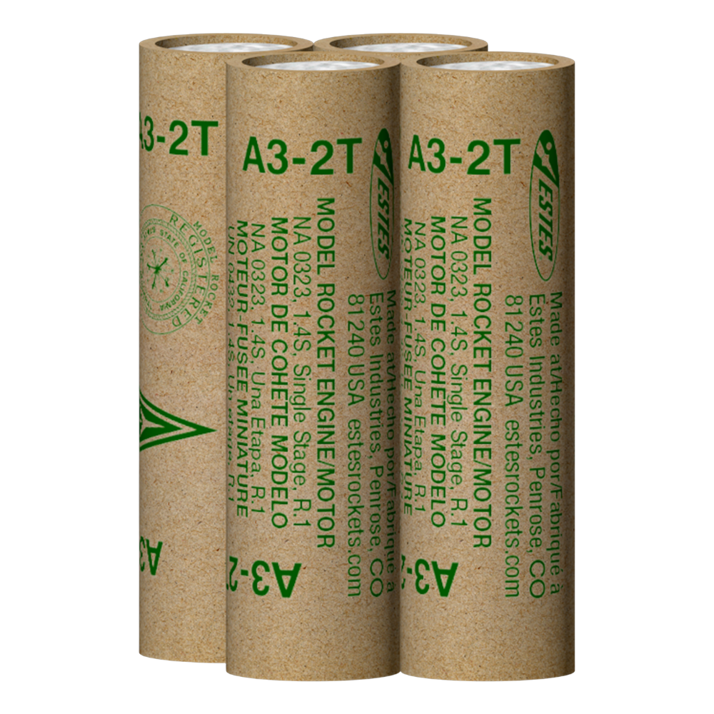 A3-2T Mini 13mm Model Rocket Engines Pack of 4