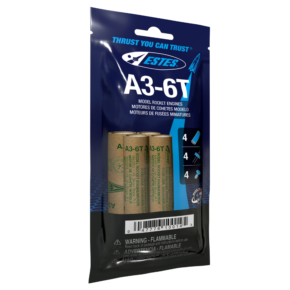 Estes A3-6T Mini Model Rocket Engines