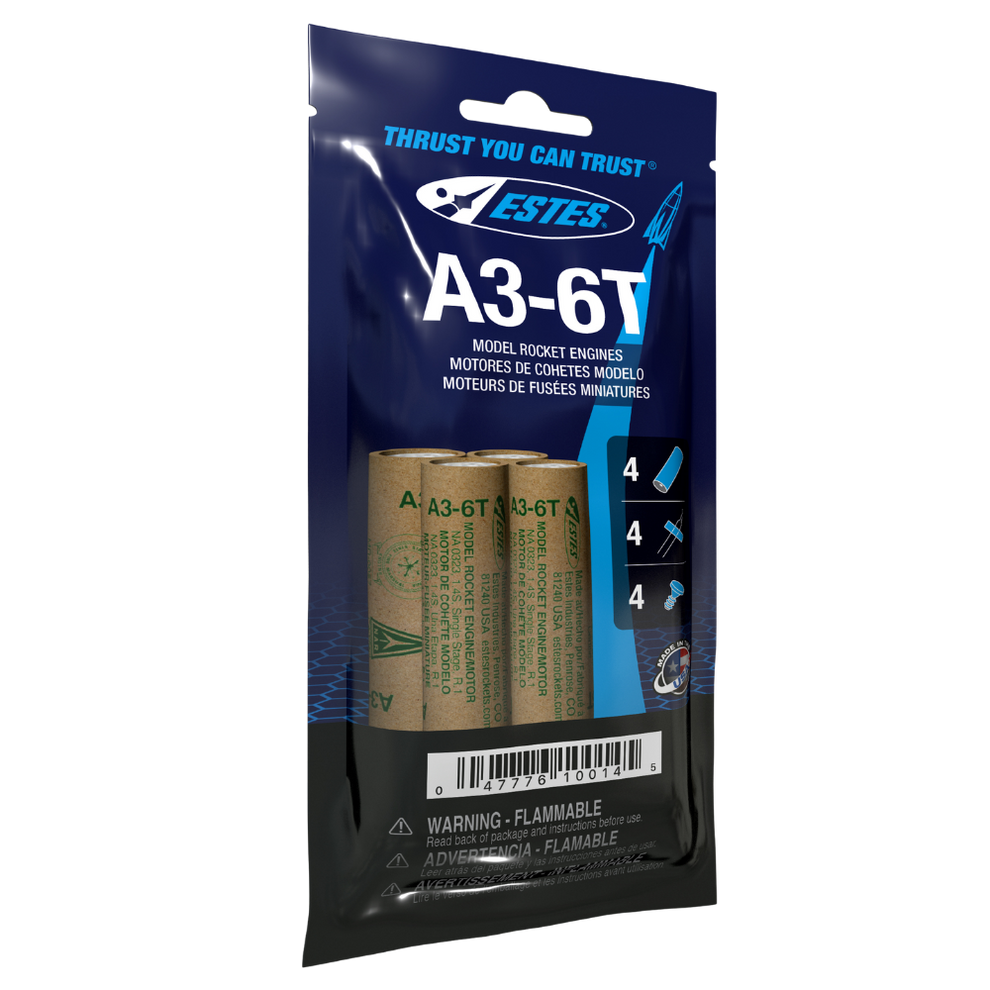 A3-6T Mini Model Rocket Engines - 13mm | Estes Rockets