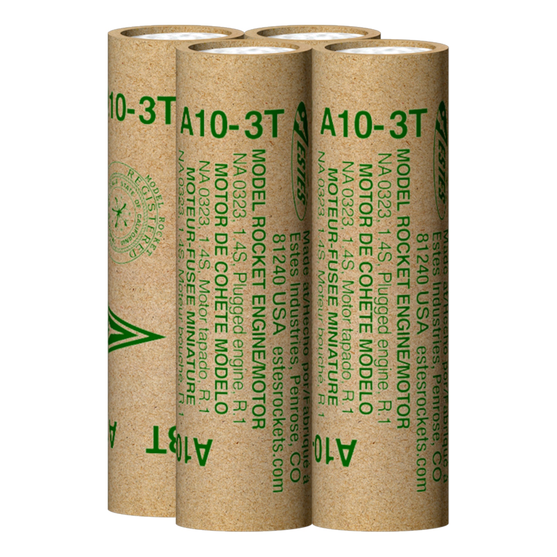Estes A10-3T Mini Model Rocket Engines 4 Pack 