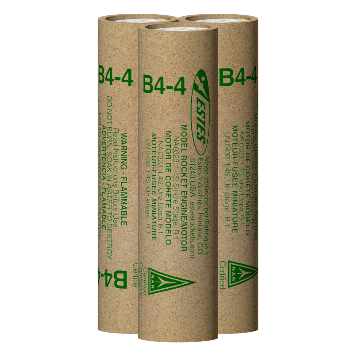 Four Engine Rocket B4-4 Engines - 18mm Model Rocket Motors | Estes Rockets