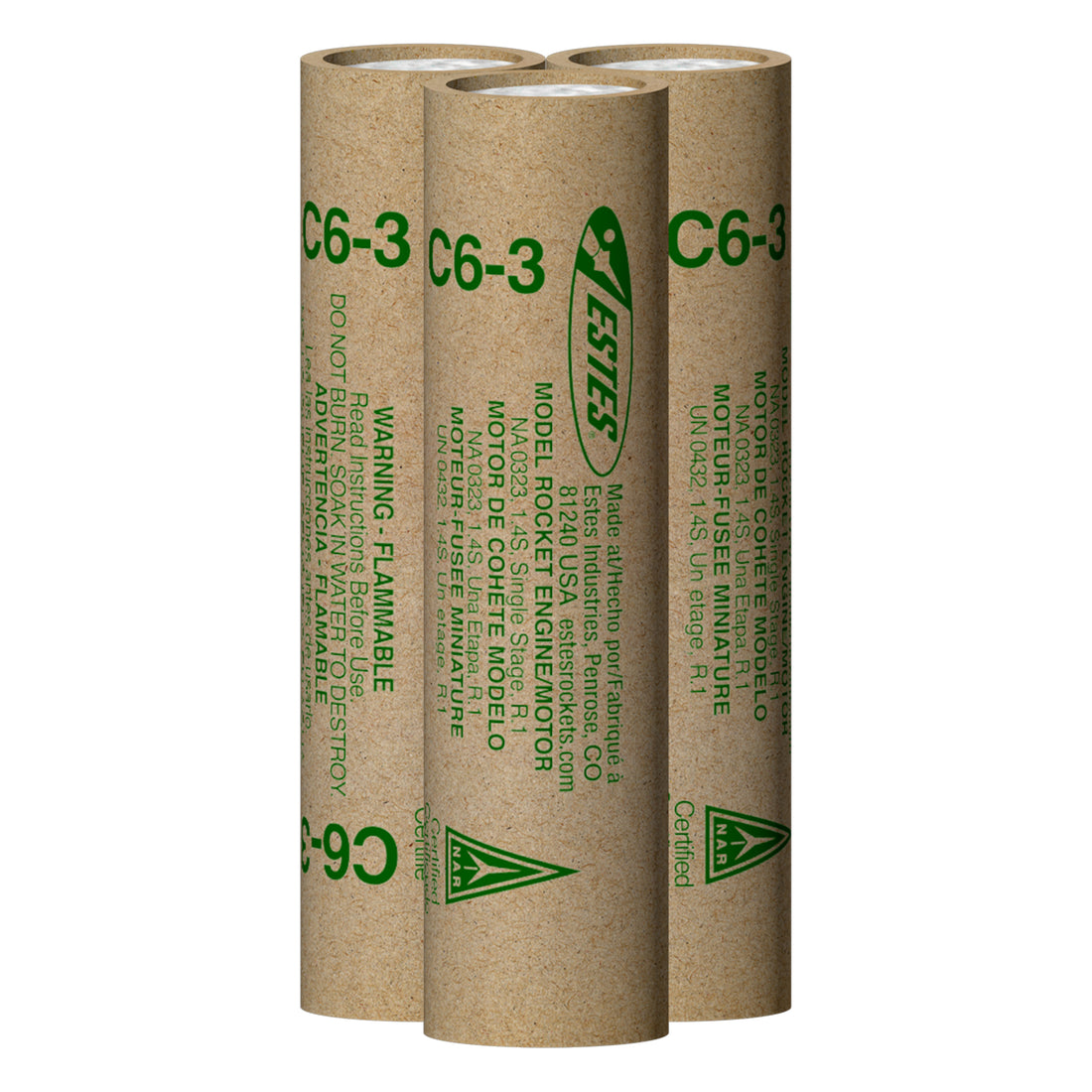 C6-3 Engines - High-Thrust Model Rocket Motors | Estes Rockets