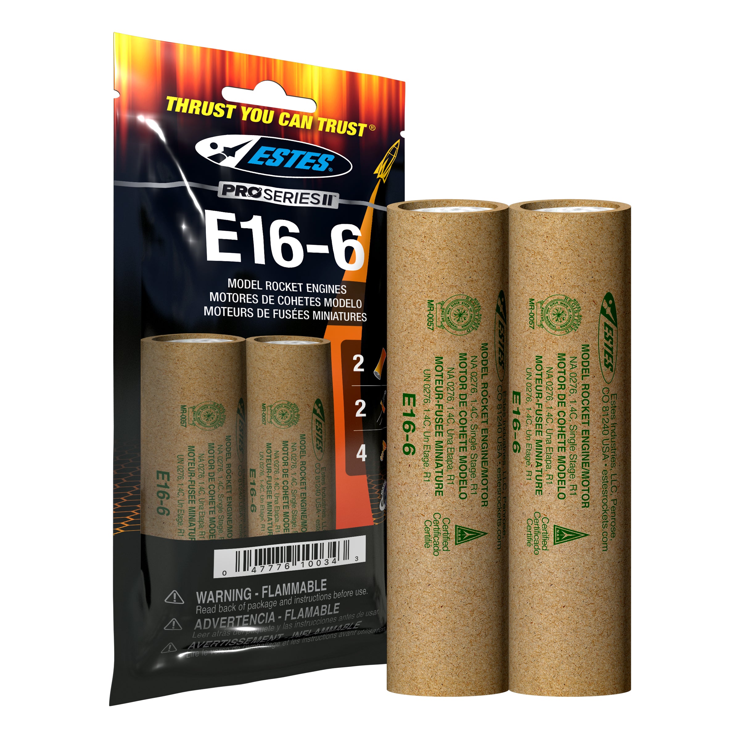 Estes E16-6 29mm Model Rocket Engines