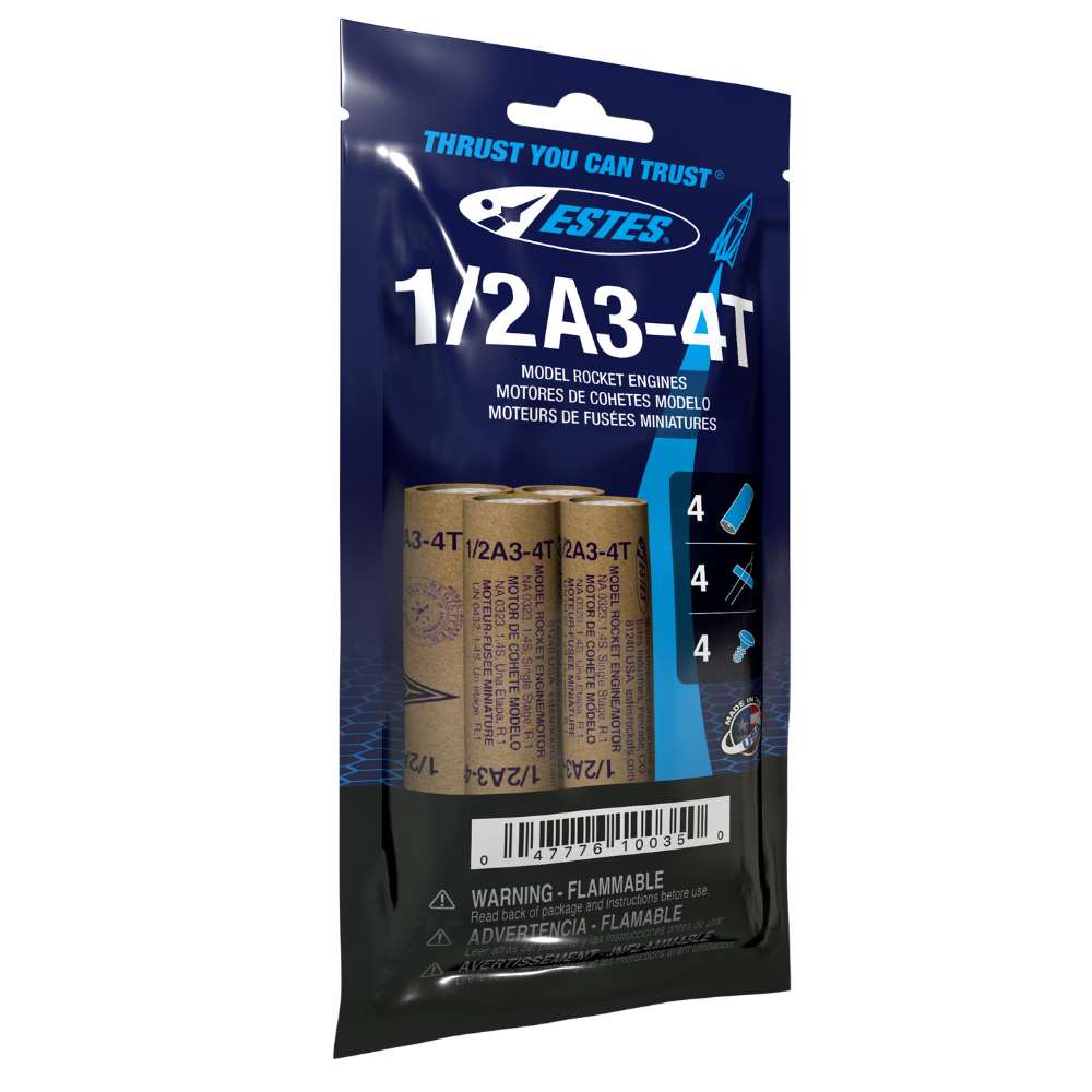 Estes 1/2A3-4T Model Rocket Engines