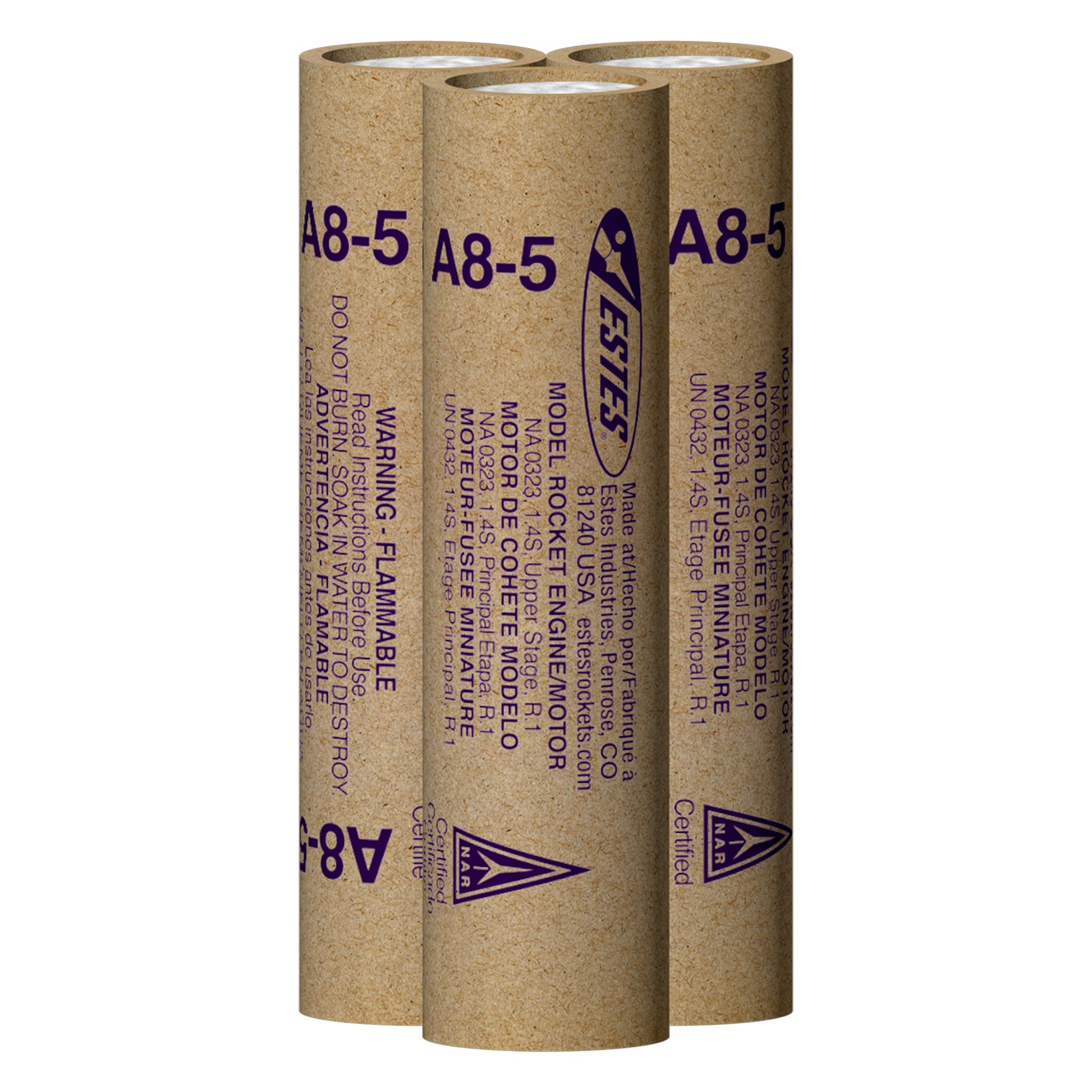 Estes A8-5 Model Rocket Engines 3 Pack