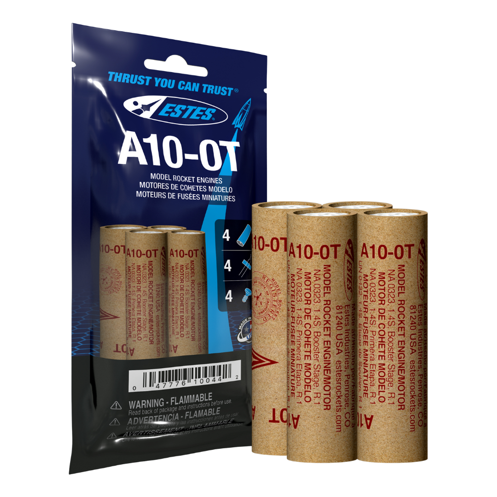 Estes A10-0T Model Rocket Engines 4 Pack