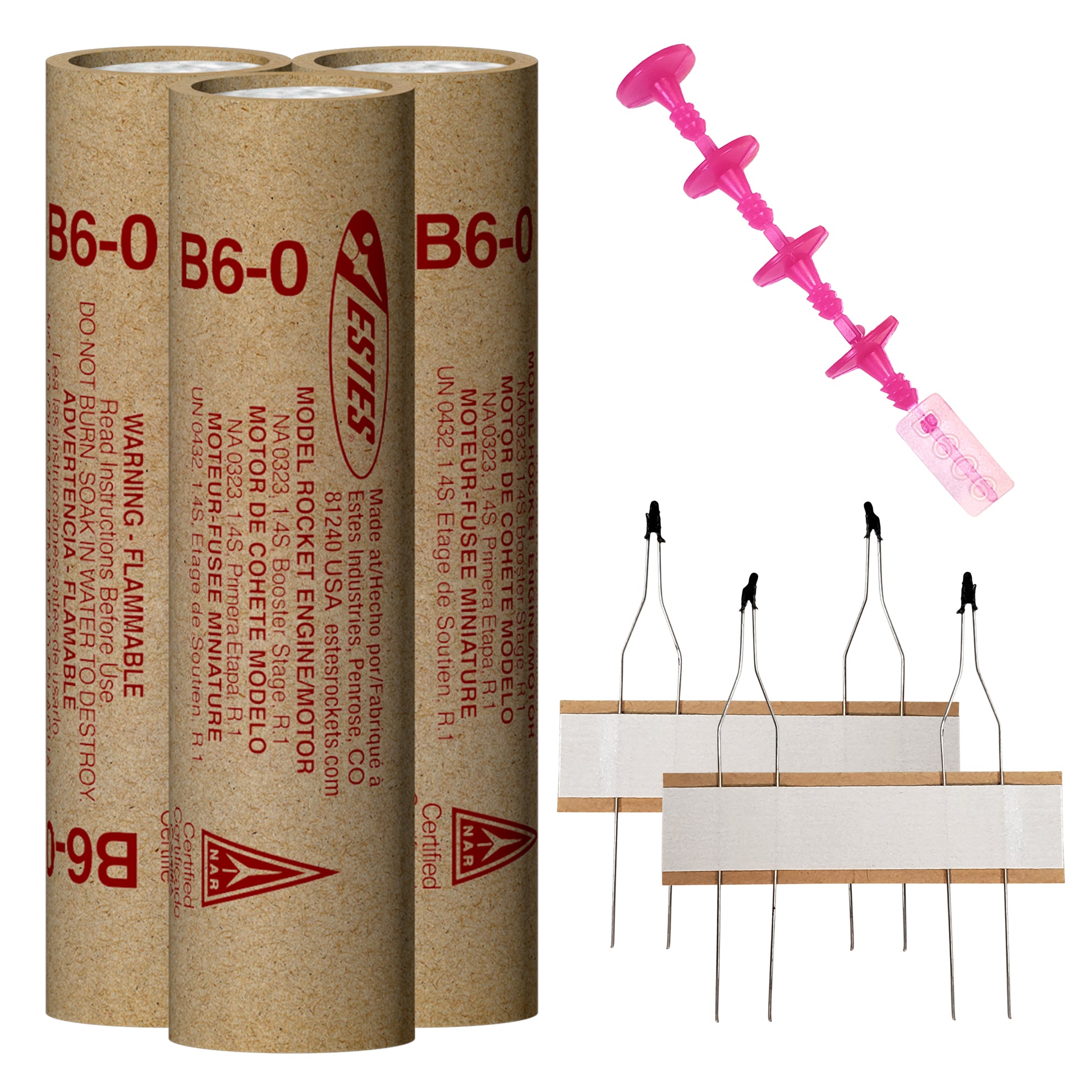Estes B6-0 Rocket Engines with Plugs and Ignitors