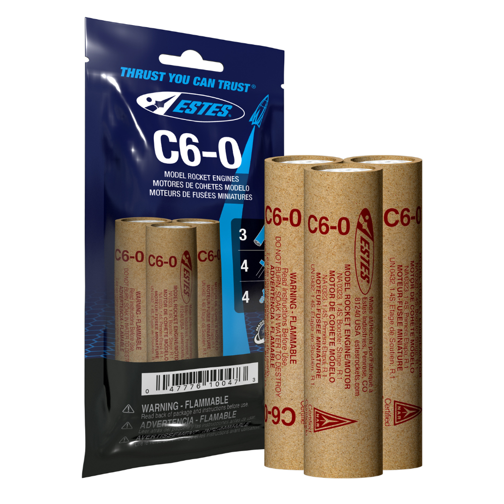 Estes C6-0 18mm Model Rocket Engines