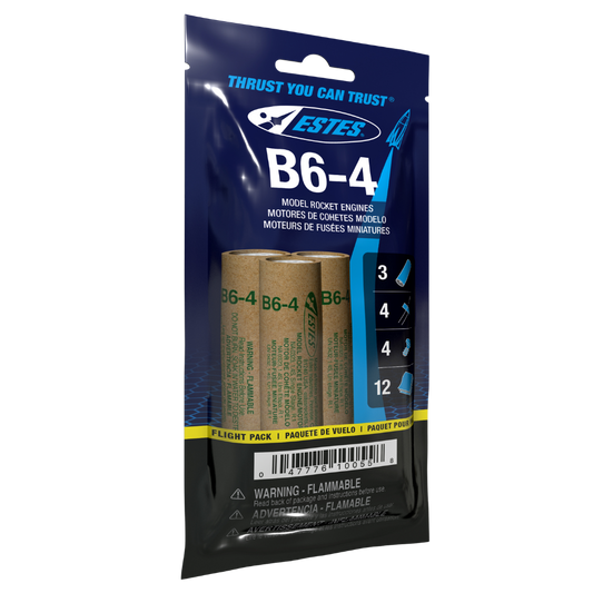 Estes B6-4 Model Rocket Engine Flight Pack 
