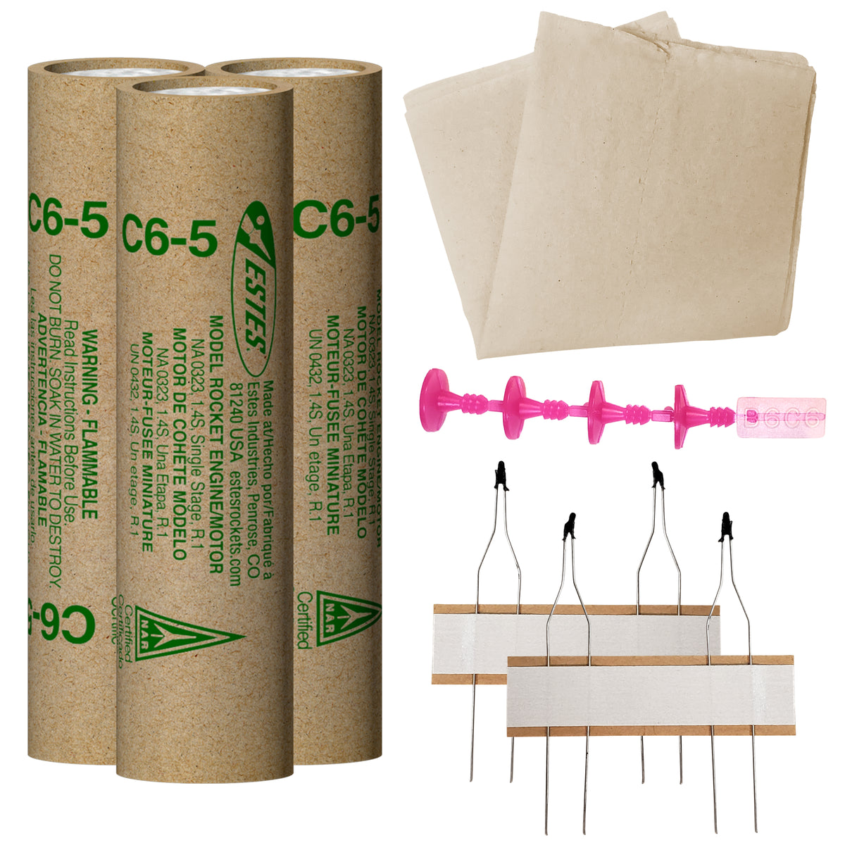 C6-5 Engine Flight Pack - Complete 3-Launch Kit for Model Rockets ...