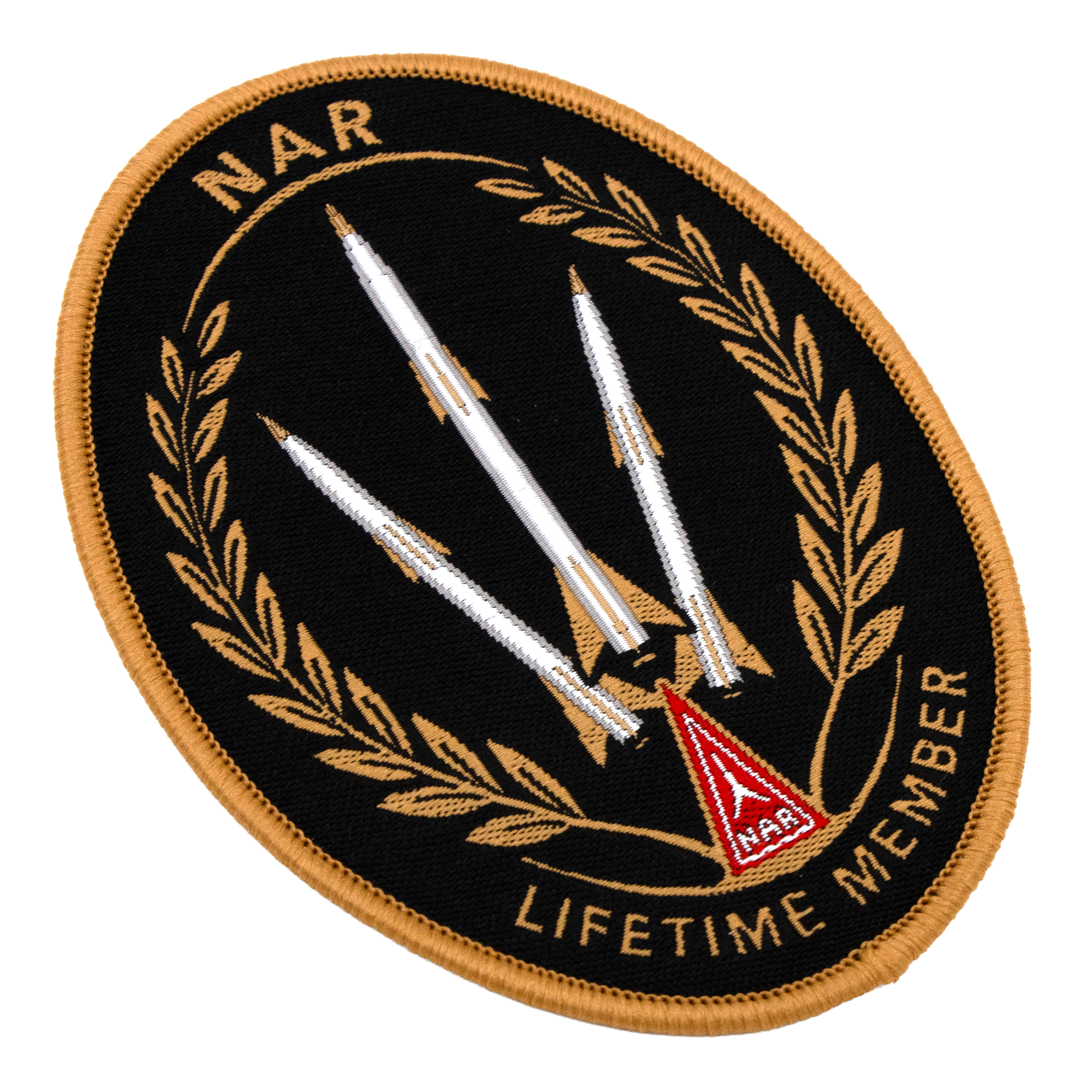 National Association of Rocketry (NAR) Lifetime Member Patch - Embroidered Iron-on Achievement Patch