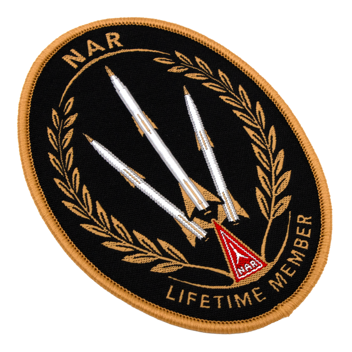 National Association of Rocketry (NAR) Lifetime Member Patch - Embroidered Iron-on Achievement Patch