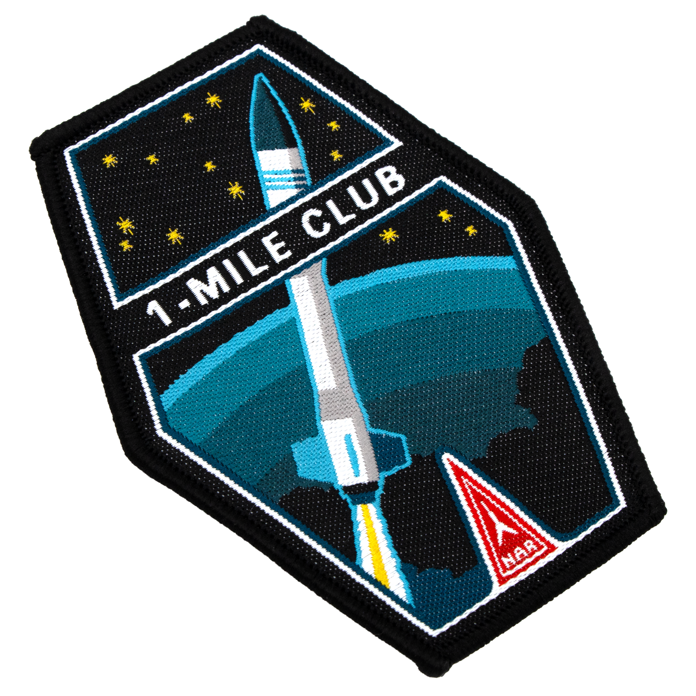 National Association of Rocketry (NAR) 1-Mile Club Patch - Embroidered Iron-on Achievement Patch