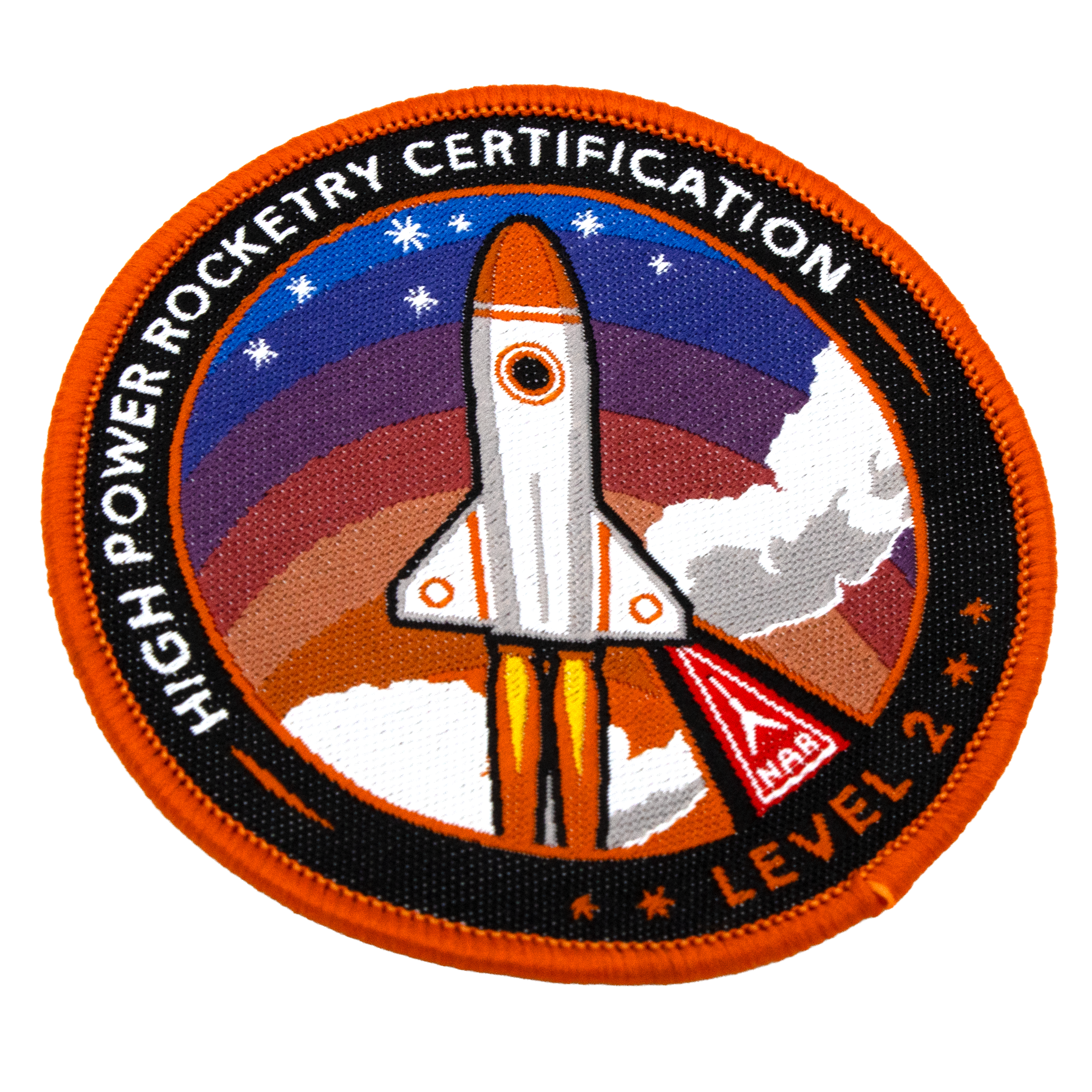 National Association of Rocketry (NAR) High Power Rocketry Certification Level 2 Patch - Embroidered Iron-on Achievement Patch