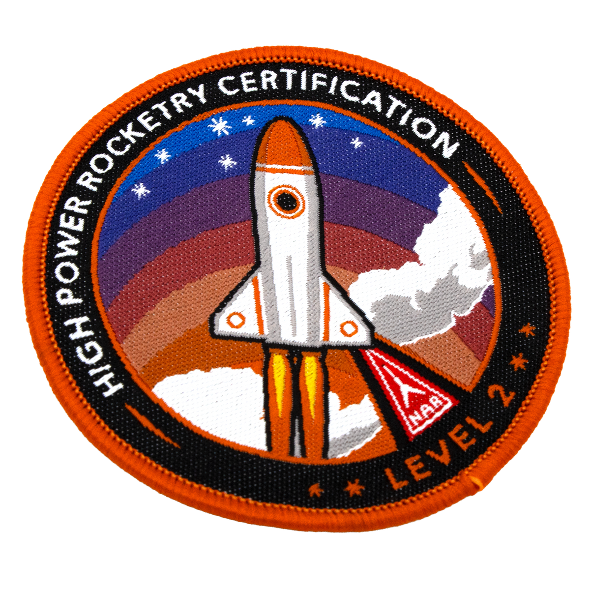 National Association of Rocketry (NAR) High Power Rocketry Certification Level 2 Patch - Embroidered Iron-on Achievement Patch