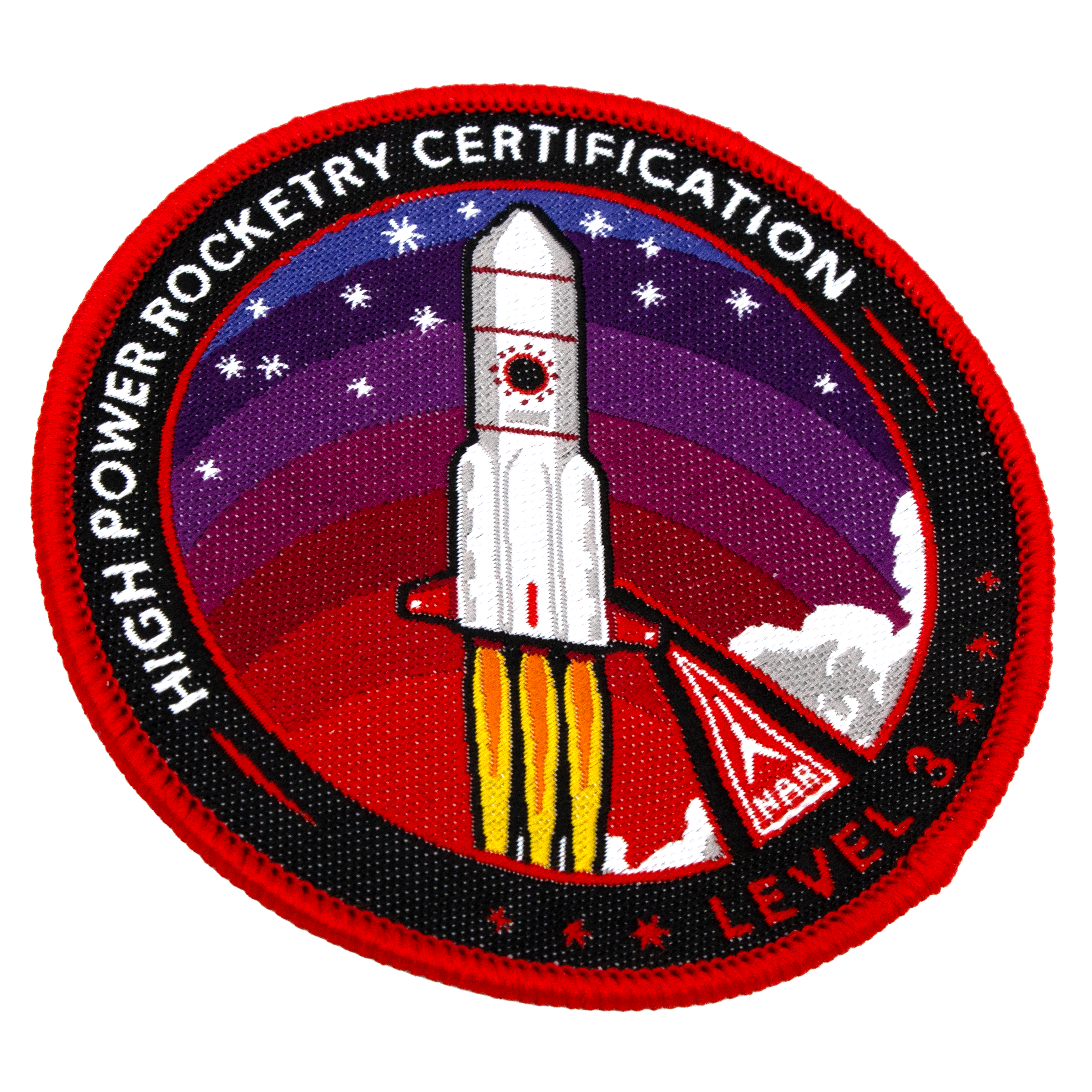 National Association of Rocketry (NAR) High Power Rocketry Certification Level 3 Patch - Embroidered Iron-on Achievement Patch