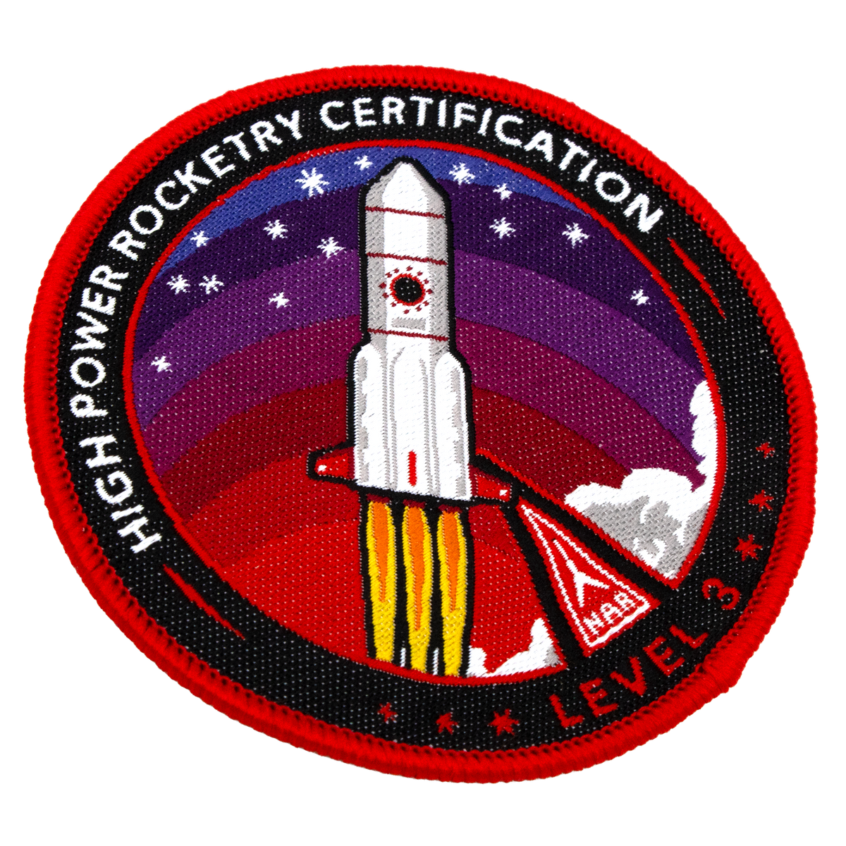 National Association of Rocketry (NAR) High Power Rocketry Certification Level 3 Patch - Embroidered Iron-on Achievement Patch