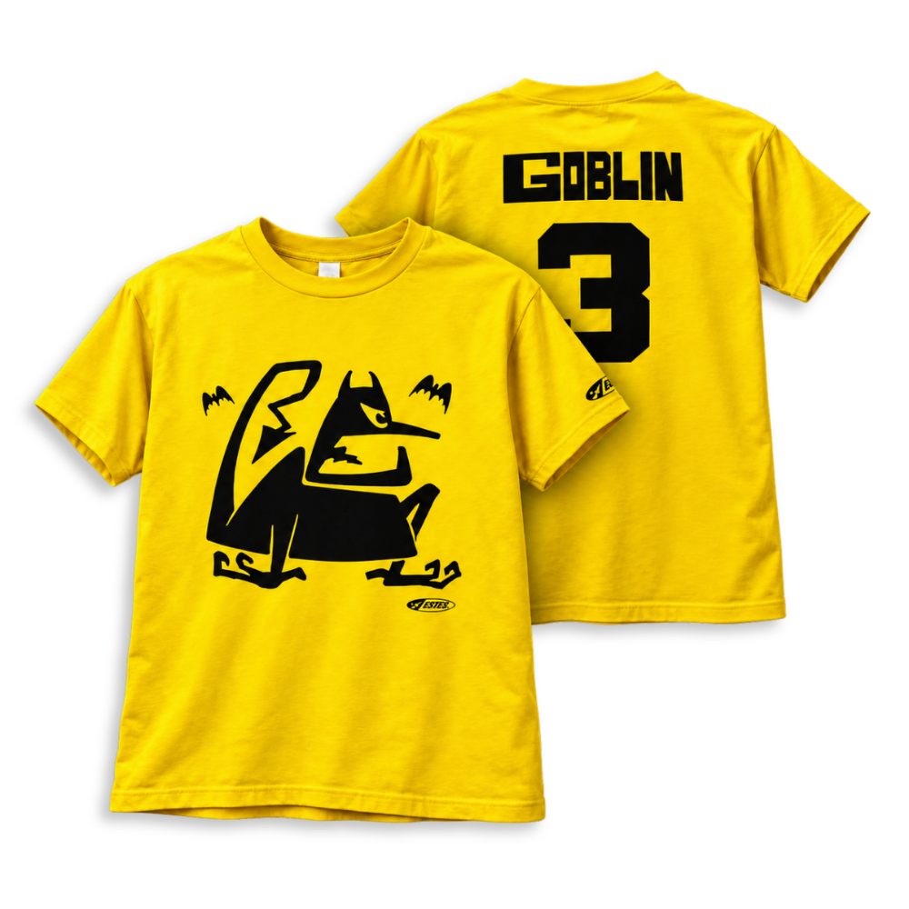 Estes Goblin T-Shirt Front and Back - Halloween Themed Model Rocketry Short Sleeve Shirt
