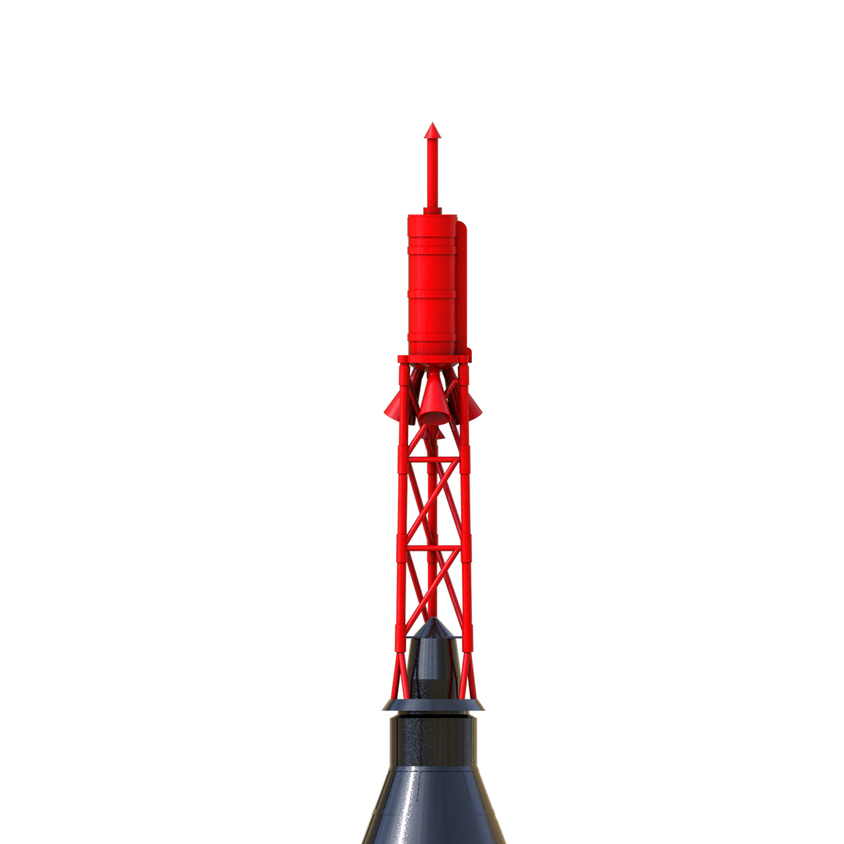 Mercury Redstone Capsule Nose Cone Plastic Parts for Model Rocket