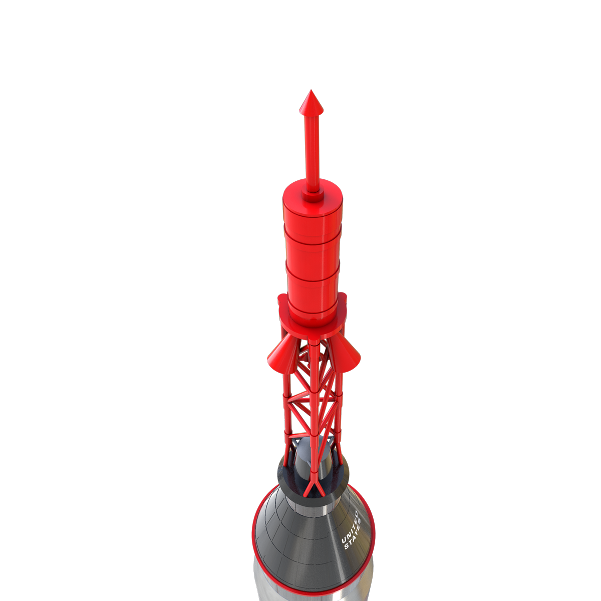 Mercury Redstone Capsule Nose Cone Plastic Parts 