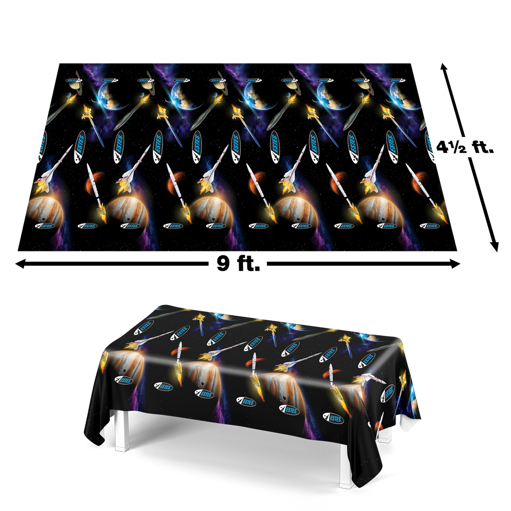 Estes Rockets Themed Birthday Party Table Cloth