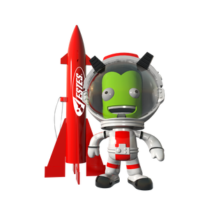 Kerbal Jeb & Estes Rocket Ornament