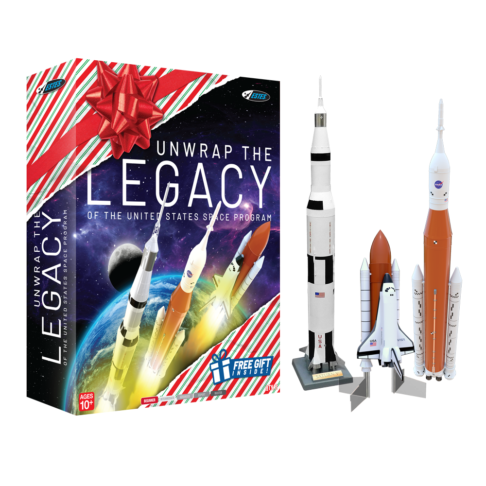 Estes "Unwrap The Legacy" Mega Christmas Bundle - NASA SLS, Space Shuttle, and Saturn V Model Rockets
