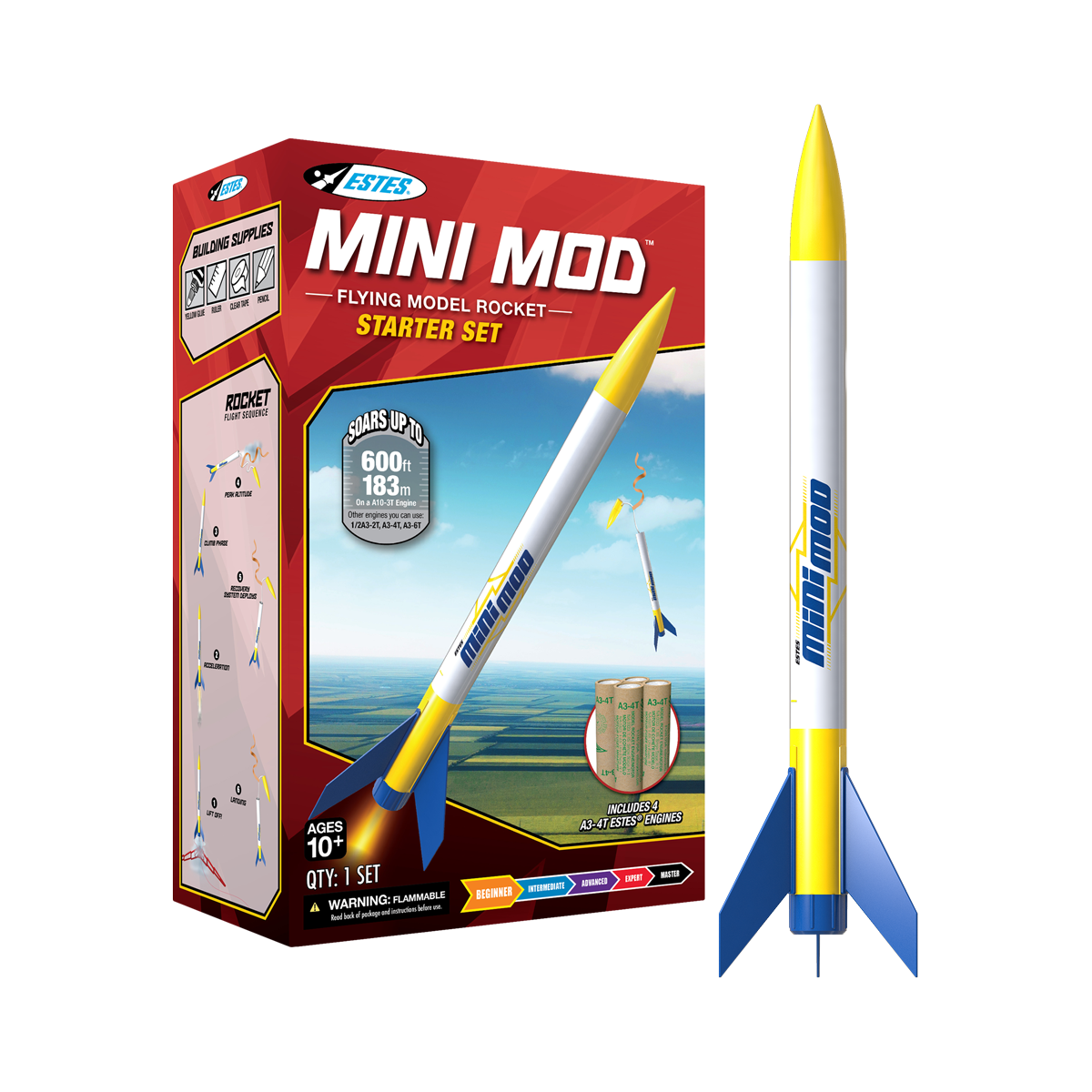 Mini Rocket Switch Setup Mini Mod™ Starter Set - Complete Beginner Rocket Kit | Estes Rockets