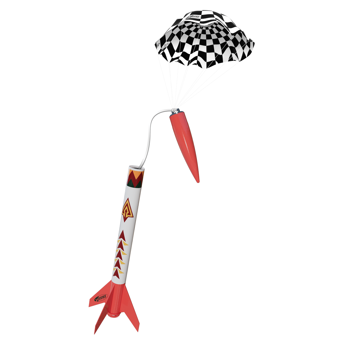 Estes Trailblazer Trio Model Rocket Parachute Recovery
