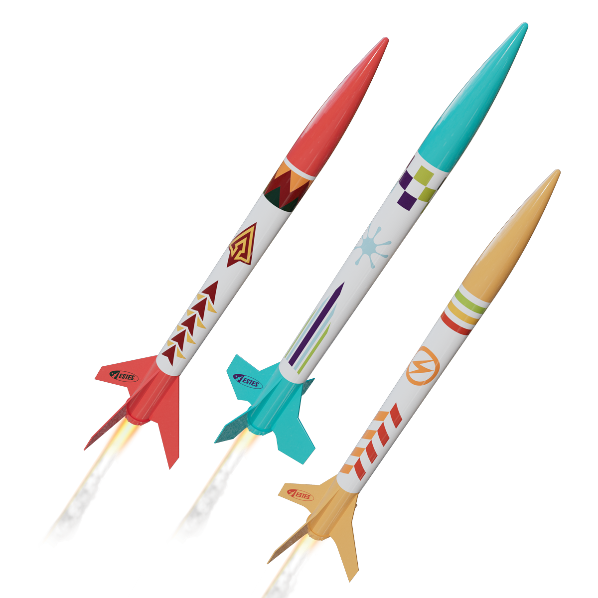 Estes Trailblazer Trio Flying Model Rockets