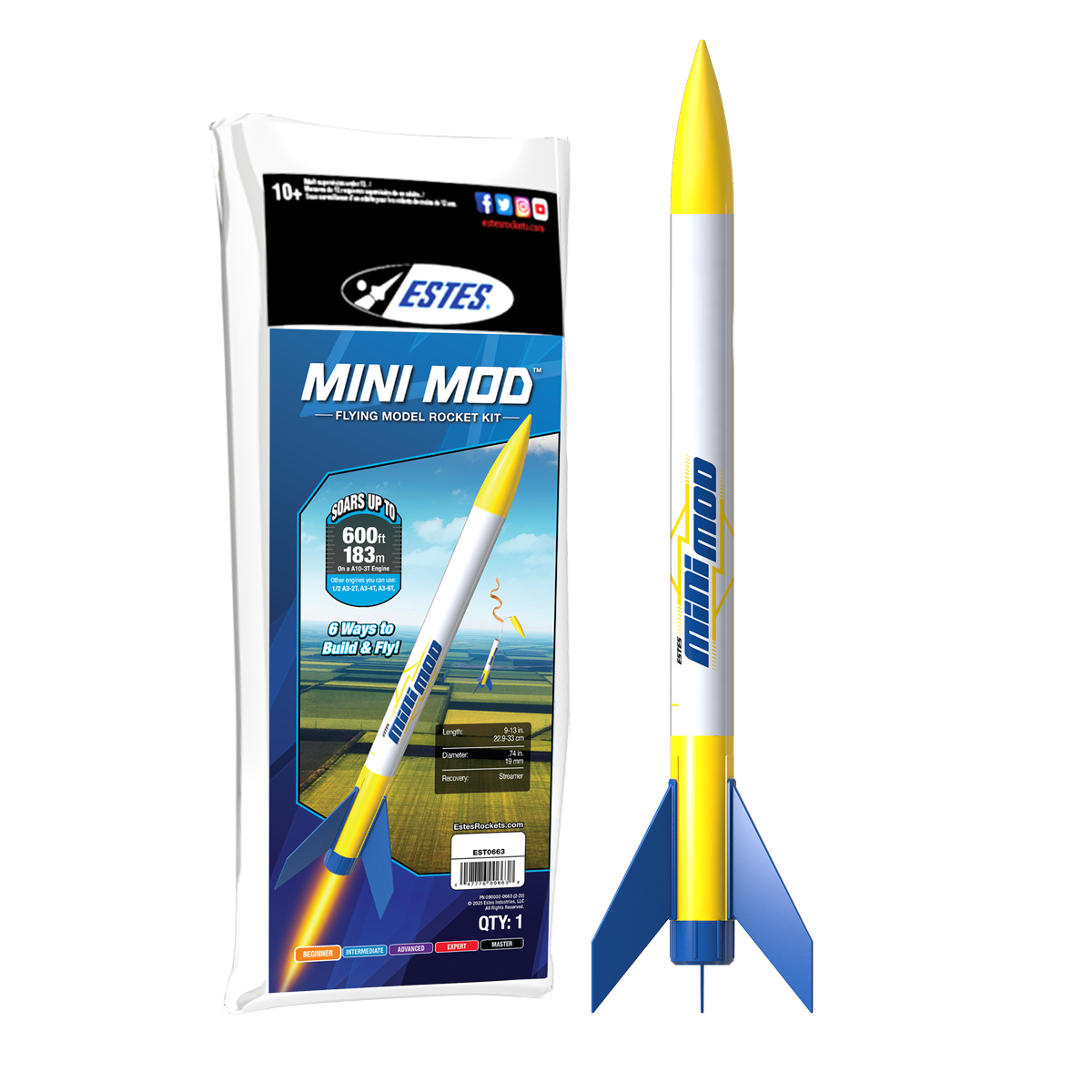 Built Small Rockets Mini Mod™ Model Rocket Kit - 6 Ways to Build and Fly | Estes Rockets