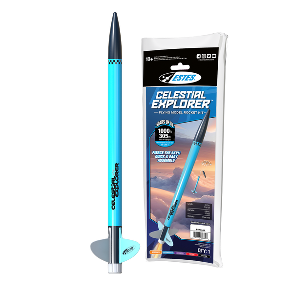 Celestial Explorer™ Model Rocket Kit - Beginner Friendly, 10