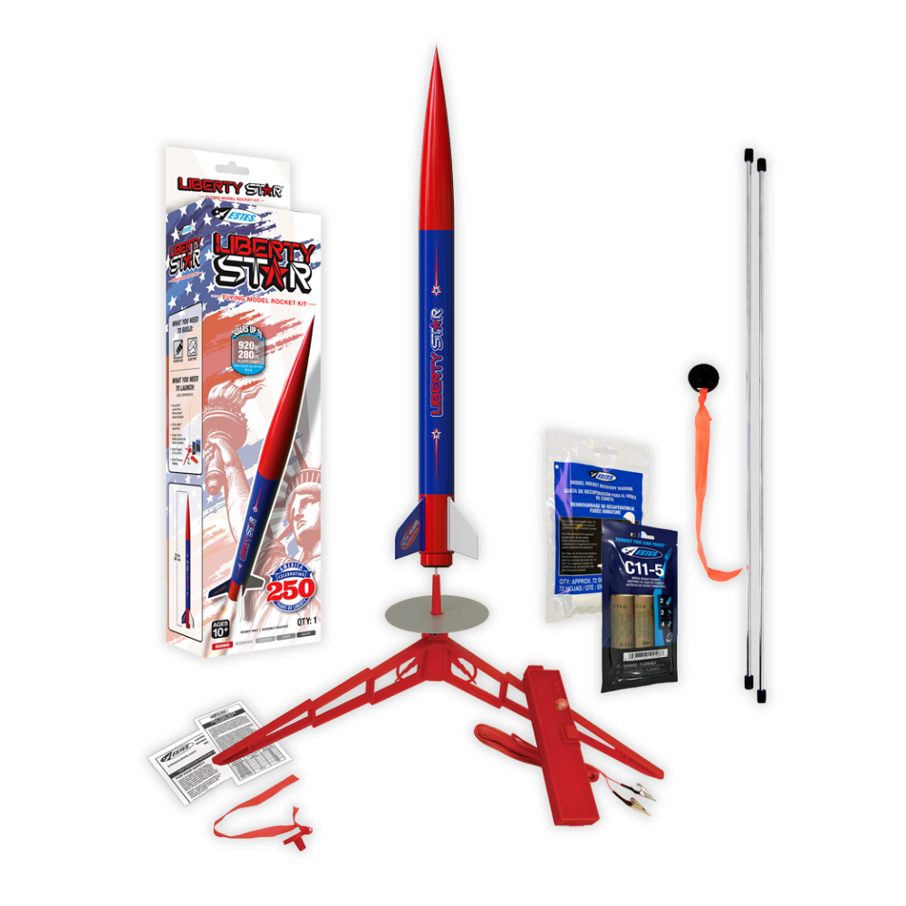 Estes Liberty Star Model Rocket Bundle for Beginners with everything you need to launch