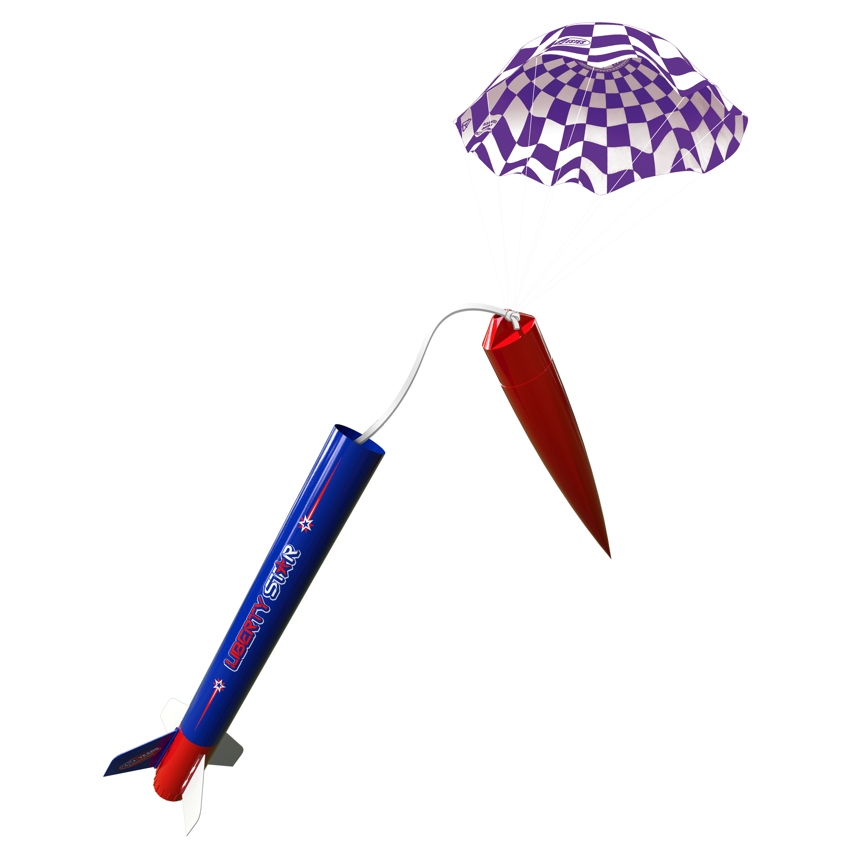 Estes Liberty Star Beginner Model Rocket Kit - Red White and Blue America themed