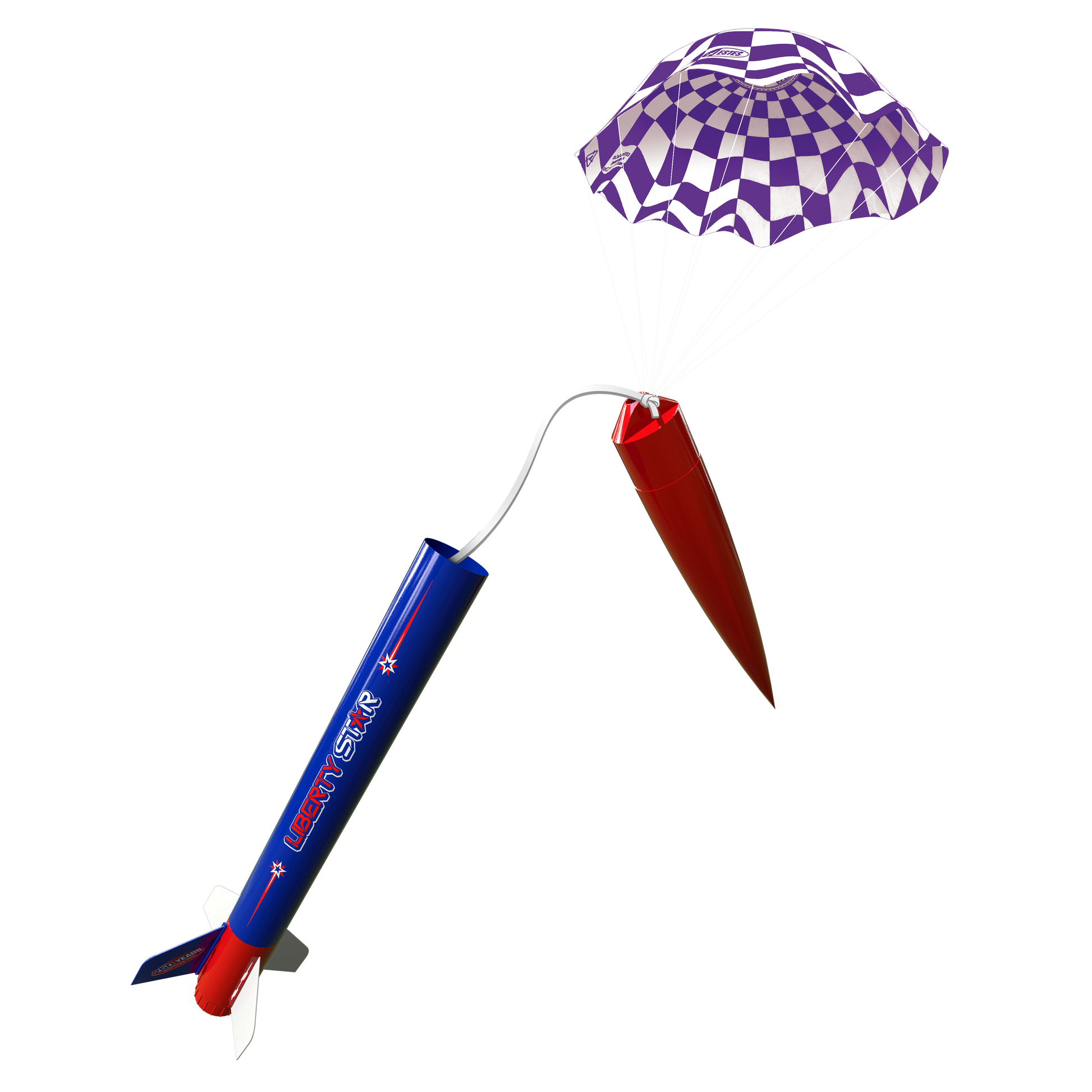 Estes Liberty Star Beginner Model Rocket Kit - Red White and Blue America themed