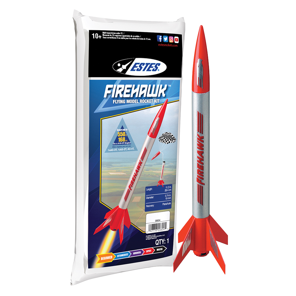 Estes Firehawk Flying Model Rocket Kit for Beginners