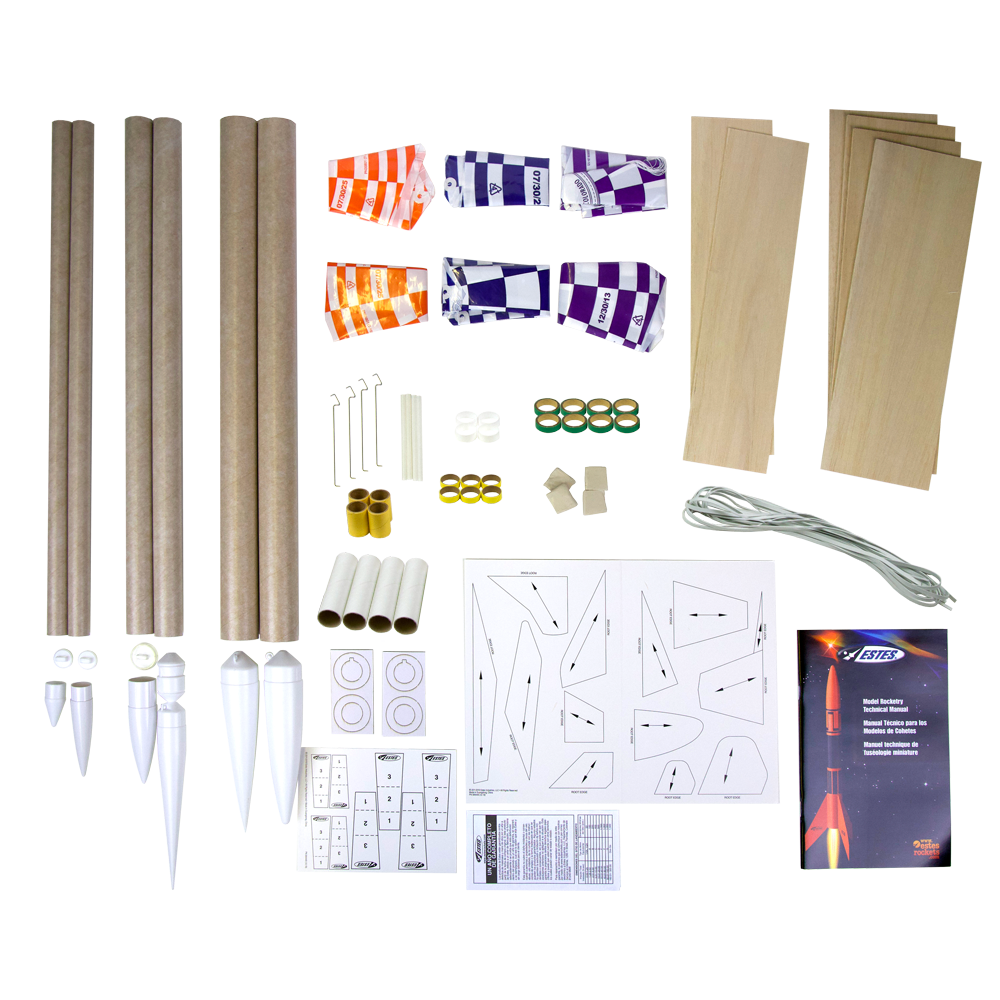 Estes Design2Fly Model Rocket Builder Kit Parts