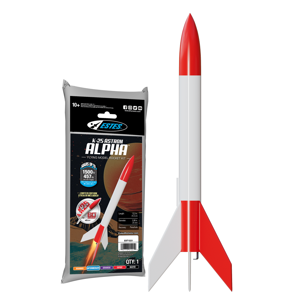 Estes K-25 Astron Alpha Flying Model Rocket Kit