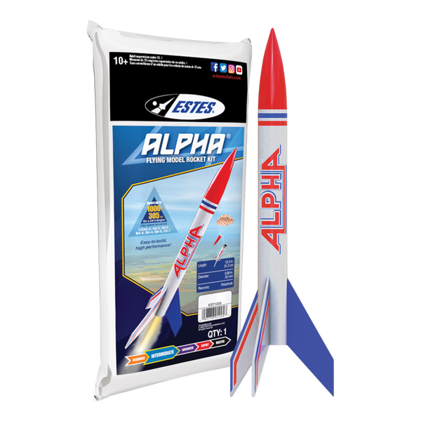 Estes Alpha® Rocket - Classic Beginner Model for High-Altitude Flights ...