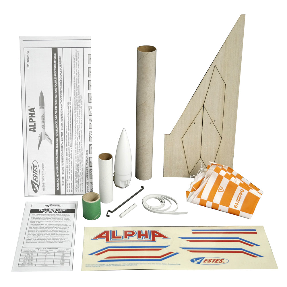 Estes Rockets Website Estes Alpha® Rocket - Classic Beginner Model for High-Altitude Flights ...