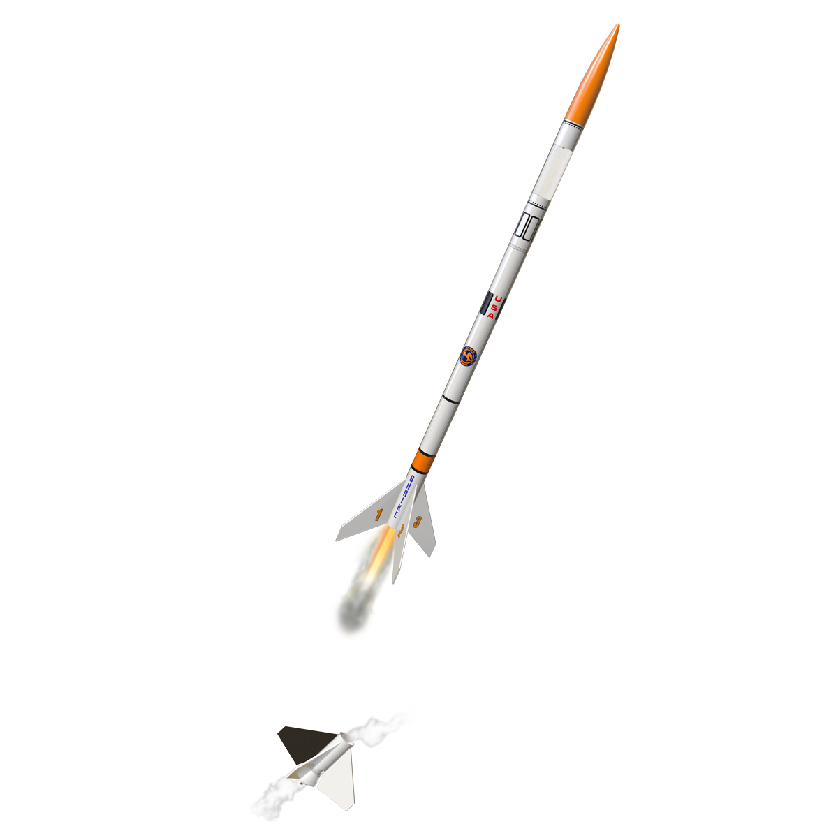 K-46 Astron Shrike™ Model Rocket Kit - Multistage Payloader Classic ...