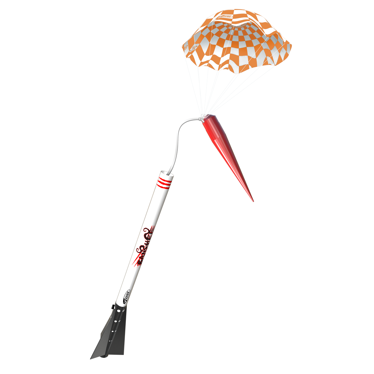 Estes Banshee Model Rocket Parachute Recovery