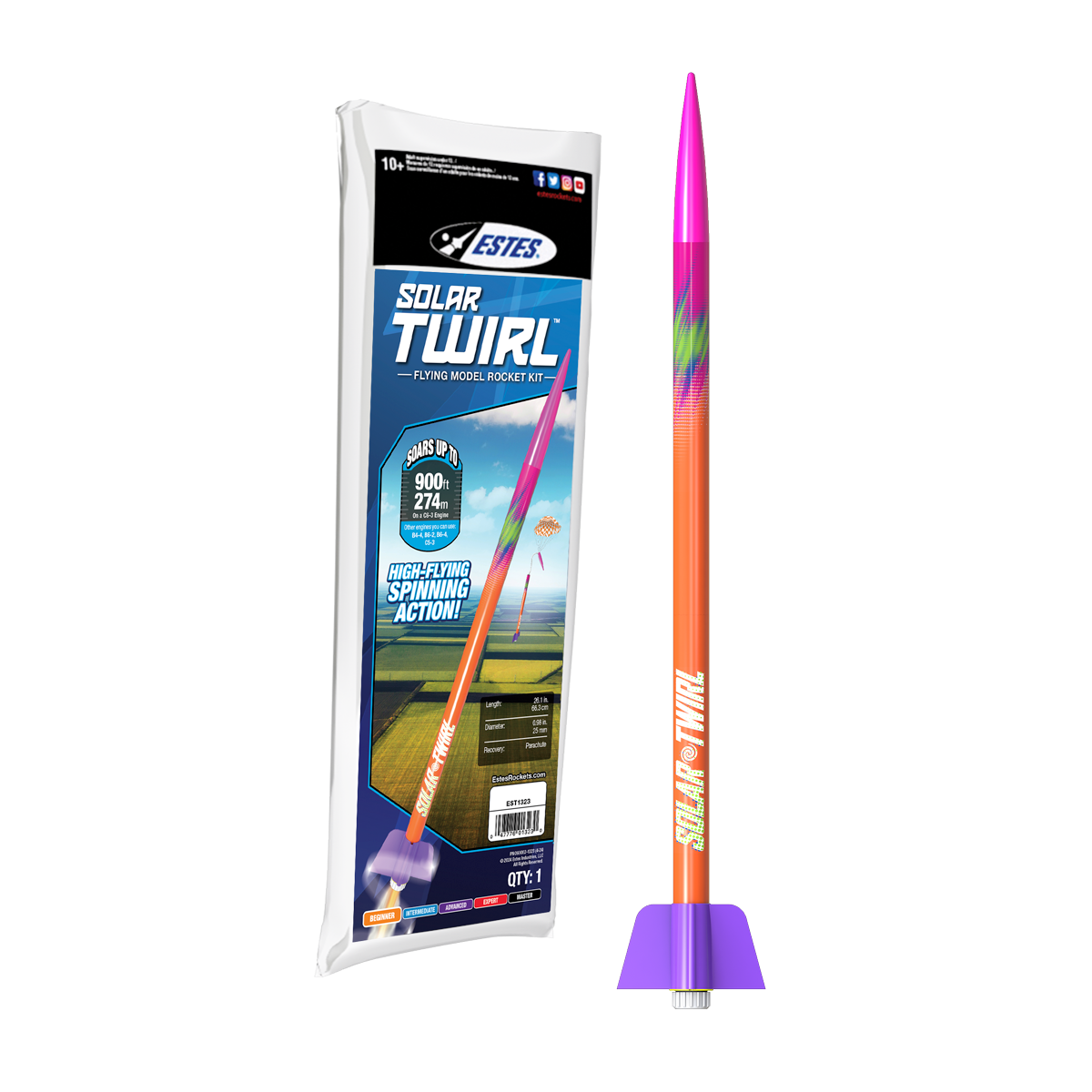 Estes Solar Twirl Flying Model Rocket Kit