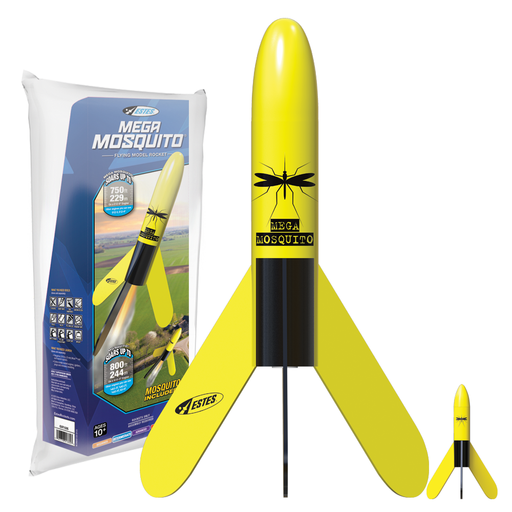 Estes Mega Mosquito Model Rocket Kit with Original Mosquito Included